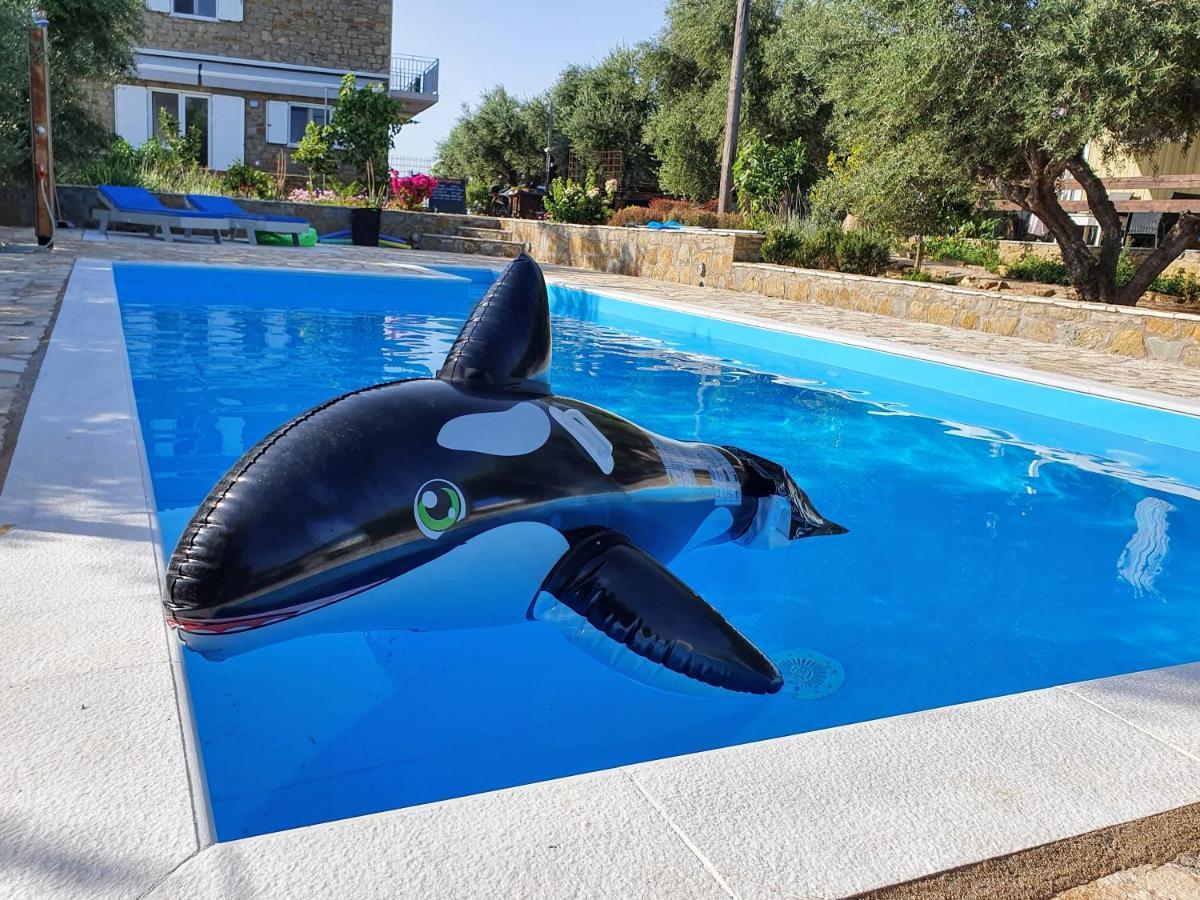 Hakuna Matata Holidays Wooden Lodge With Airco & Pool In Greek Olive Grove Modon Exterior foto