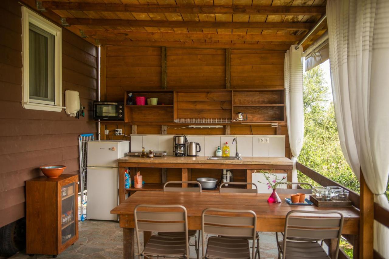 Hakuna Matata Holidays Wooden Lodge With Airco & Pool In Greek Olive Grove Modon Exterior foto